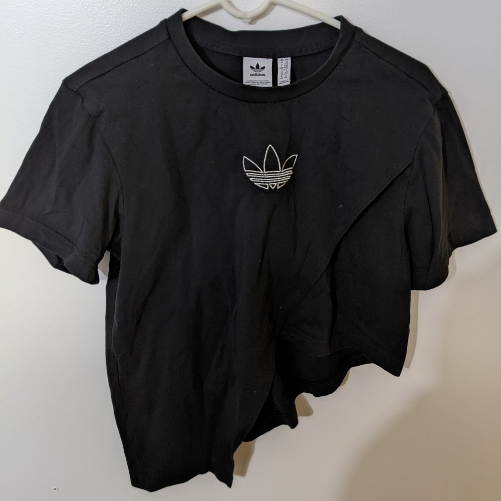 Adidas women's angled cut crop top.  NEVER WORN.